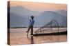 Intha Fisherman, Shan State, Inle Lake, Myanmar (Burma)-Peter Adams-Stretched Canvas