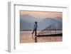 Intha Fisherman, Shan State, Inle Lake, Myanmar (Burma)-Peter Adams-Framed Photographic Print