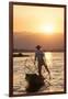 Intha Fisherman, Shan State, Inle Lake, Myanmar (Burma)-Peter Adams-Framed Photographic Print