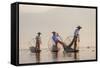 Intha Fisherman, Shan State, Inle Lake, Myanmar (Burma)-Peter Adams-Framed Stretched Canvas