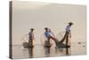 Intha Fisherman, Shan State, Inle Lake, Myanmar (Burma)-Peter Adams-Stretched Canvas