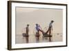 Intha Fisherman, Shan State, Inle Lake, Myanmar (Burma)-Peter Adams-Framed Photographic Print