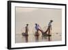 Intha Fisherman, Shan State, Inle Lake, Myanmar (Burma)-Peter Adams-Framed Photographic Print