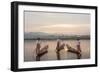 Intha Fisherman, Shan State, Inle Lake, Myanmar (Burma)-Peter Adams-Framed Photographic Print