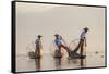 Intha Fisherman, Shan State, Inle Lake, Myanmar (Burma)-Peter Adams-Framed Stretched Canvas