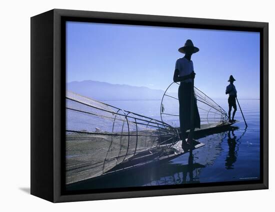 Intha Fishermen, Inle Lake, Shan State, Myanmar (Burma), Asia-Gavin Hellier-Framed Stretched Canvas