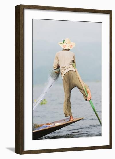 Intha Fishermen, Inle Lake, Shan State, Myanmar (Burma), Asia-Christian Kober-Framed Photographic Print