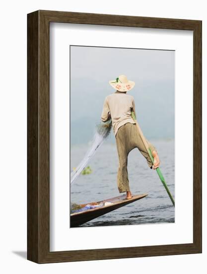 Intha Fishermen, Inle Lake, Shan State, Myanmar (Burma), Asia-Christian Kober-Framed Photographic Print