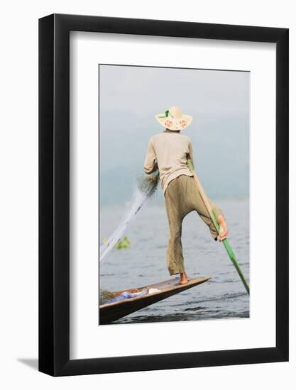 Intha Fishermen, Inle Lake, Shan State, Myanmar (Burma), Asia-Christian Kober-Framed Photographic Print