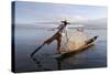 Intha Leg-Rower Fisherman, Inle Lake, Shan State, Myanmar (Burma), Asia-Stuart Black-Stretched Canvas