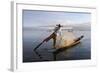 Intha Leg-Rower Fisherman, Inle Lake, Shan State, Myanmar (Burma), Asia-Stuart Black-Framed Photographic Print
