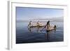 Intha Leg-Rower Fishermen, Inle Lake, Shan State, Myanmar (Burma), Asia-Stuart Black-Framed Photographic Print