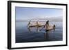 Intha Leg-Rower Fishermen, Inle Lake, Shan State, Myanmar (Burma), Asia-Stuart Black-Framed Photographic Print