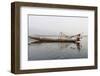 Intha Leg Rowing Fisherman at Dusk, Inle Lake, Nyaungshwe, Shan State, Myanmar (Burma), Asia-Stephen Studd-Framed Photographic Print