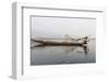 Intha Leg Rowing Fisherman at Dusk, Inle Lake, Nyaungshwe, Shan State, Myanmar (Burma), Asia-Stephen Studd-Framed Photographic Print