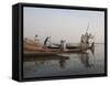 Intha Leg Rowing Fishermen at Dusk, Inle Lake, Nyaungshwe, Shan State, Myanmar (Burma), Asia-Stephen Studd-Framed Stretched Canvas