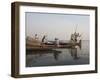 Intha Leg Rowing Fishermen at Dusk, Inle Lake, Nyaungshwe, Shan State, Myanmar (Burma), Asia-Stephen Studd-Framed Photographic Print