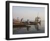 Intha Leg Rowing Fishermen at Dusk, Inle Lake, Nyaungshwe, Shan State, Myanmar (Burma), Asia-Stephen Studd-Framed Photographic Print