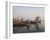 Intha Leg Rowing Fishermen at Dusk, Inle Lake, Nyaungshwe, Shan State, Myanmar (Burma), Asia-Stephen Studd-Framed Photographic Print