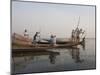 Intha Leg Rowing Fishermen at Dusk, Inle Lake, Nyaungshwe, Shan State, Myanmar (Burma), Asia-Stephen Studd-Mounted Photographic Print