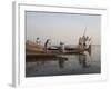 Intha Leg Rowing Fishermen at Dusk, Inle Lake, Nyaungshwe, Shan State, Myanmar (Burma), Asia-Stephen Studd-Framed Photographic Print