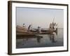 Intha Leg Rowing Fishermen at Dusk, Inle Lake, Nyaungshwe, Shan State, Myanmar (Burma), Asia-Stephen Studd-Framed Photographic Print