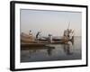 Intha Leg Rowing Fishermen at Dusk, Inle Lake, Nyaungshwe, Shan State, Myanmar (Burma), Asia-Stephen Studd-Framed Photographic Print