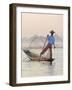 Intha 'Leg Rowing' Fishermen at Sunset on Inle Lake-Lee Frost-Framed Photographic Print