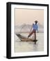 Intha 'Leg Rowing' Fishermen at Sunset on Inle Lake-Lee Frost-Framed Photographic Print