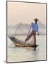 Intha 'Leg Rowing' Fishermen at Sunset on Inle Lake-Lee Frost-Mounted Photographic Print