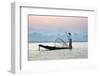 Intha 'Leg Rowing' Fishermen at Sunset on Inle Lake-Lee Frost-Framed Photographic Print