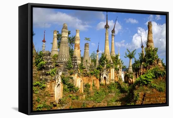 Inthein (Indein), Paya Shwe Inn Thein, Group of Stupas Dated 17th to 18th Century-Nathalie Cuvelier-Framed Stretched Canvas