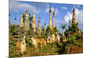 Inthein (Indein), Paya Shwe Inn Thein, Group of Stupas Dated 17th to 18th Century-Nathalie Cuvelier-Mounted Premium Photographic Print