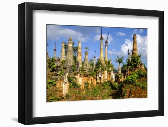 Inthein (Indein), Paya Shwe Inn Thein, Group of Stupas Dated 17th to 18th Century-Nathalie Cuvelier-Framed Photographic Print