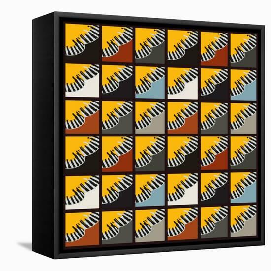 Inti Wing Grid-Belen Mena-Framed Stretched Canvas