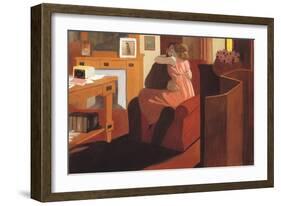 Intimacy, Couple in an Interior with a Partition, 1898-Félix Vallotton-Framed Giclee Print