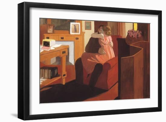 Intimacy, Couple in an Interior with a Partition, 1898-Félix Vallotton-Framed Giclee Print