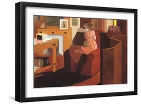 Intimacy, Couple in an Interior with a Partition, 1898-Félix Vallotton-Framed Giclee Print