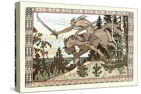 Into Battle-Ivan Bilibin-Stretched Canvas