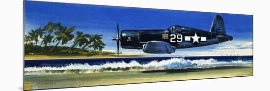 Into the Blue: American War-Planes-Wilf Hardy-Mounted Giclee Print