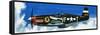 Into the Blue: American War-Planes-Wilf Hardy-Framed Stretched Canvas