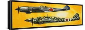 Into the Blue: Japanese Aircraft of World War II-Wilf Hardy-Framed Stretched Canvas