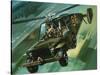 Into the Blue: The Flying Jeep-Wilf Hardy-Stretched Canvas