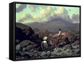 Into the Jackson Hole Country, 1937-Frank Tenney Johnson-Framed Stretched Canvas