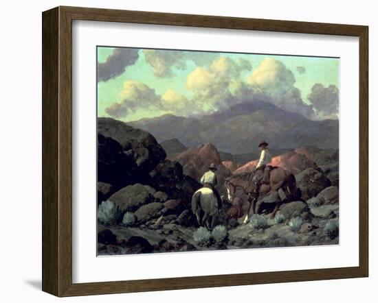 Into the Jackson Hole Country, 1937-Frank Tenney Johnson-Framed Giclee Print