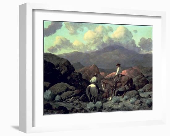 Into the Jackson Hole Country, 1937-Frank Tenney Johnson-Framed Giclee Print