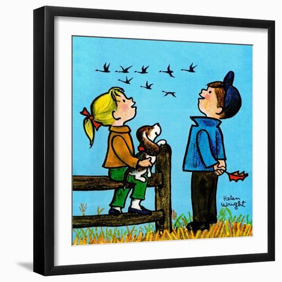 Into the Wild Blue Yonder - Jack & Jill-Helen Wright-Framed Giclee Print