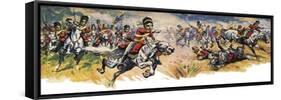 "Into Them, Greys!" the Charge of the Union-Derek Charles Eyles-Framed Stretched Canvas