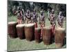 Intore Drummer Plays at Butare,In the Days of Monarchy in Rwanda-Nigel Pavitt-Mounted Photographic Print