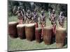 Intore Drummer Plays at Butare,In the Days of Monarchy in Rwanda-Nigel Pavitt-Mounted Photographic Print